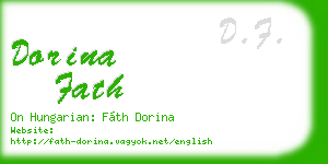 dorina fath business card