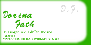 dorina fath business card